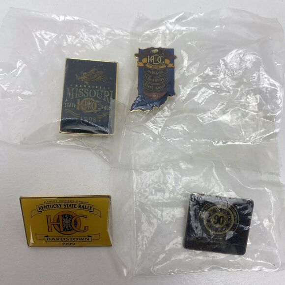 Harley Davidson Owners Group Lot Of 14 Rally & Motorcycle Club Pins HOG Pins - Picture 2 of 12